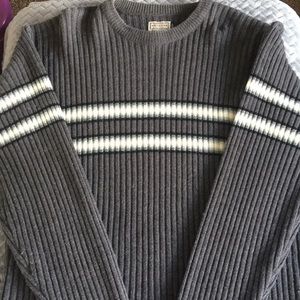 Men’s Arizona grey and white striped sweater
